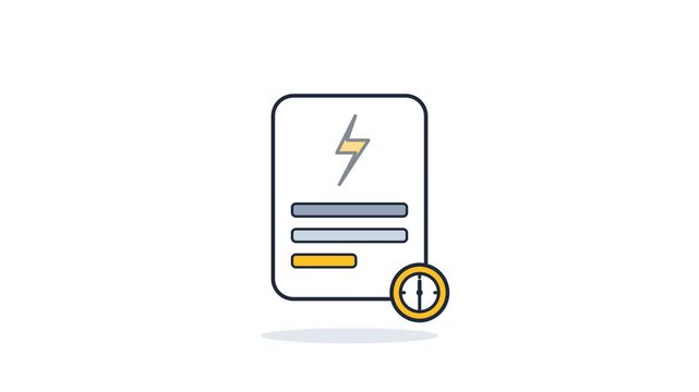Fast Microlearning Bite-Sized Content Card Animation with Lightning and Clock Icons