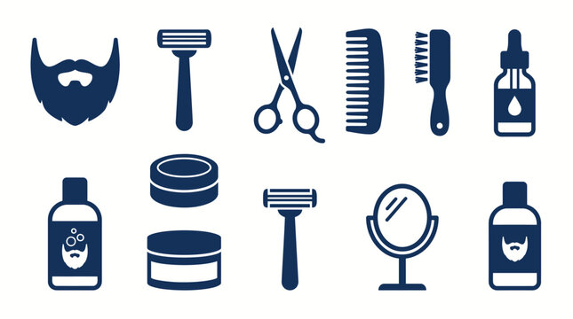 Grooming tools and beauty products.