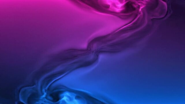 Soft gradient in magenta and blue cycles slowly through the screen in a smooth motion with a flowing pattern