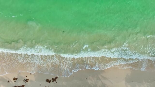 Tropical Nature sand sea and summer sea water with beautiful bright sunlight. Perfect for summer vacation and travel background	