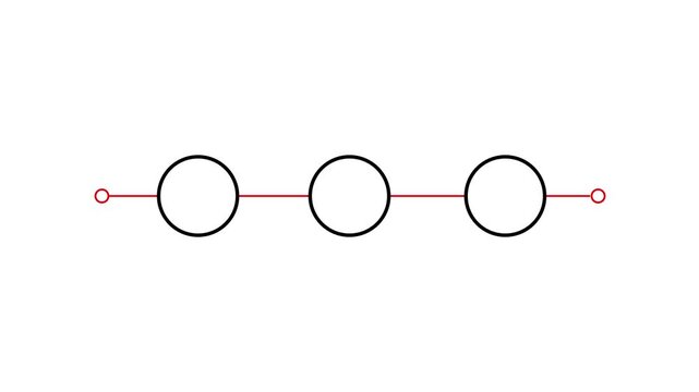 Animated Business plan blue gradient circle 3 steps icon. Sequence options HD video. Process layout empty design element.