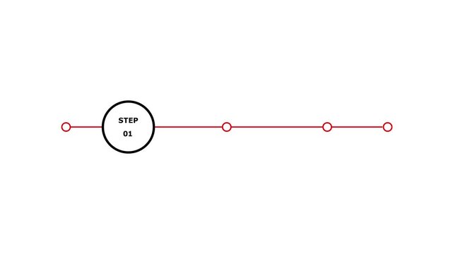Animated Business plan blue gradient circle 1 steps icon. Sequence options HD video. Process layout empty design element.
