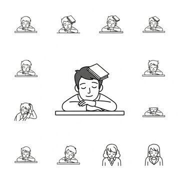 Cartoon illustrations of diverse people working on laptops.