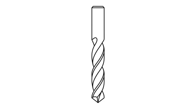 Twist Drill Bit Vector Illustration