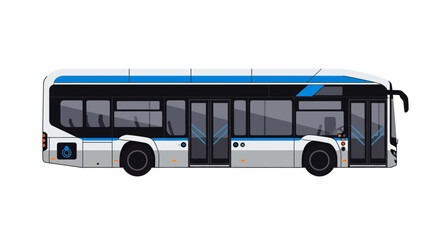 Modern city bus vector illustration isolated on white background side view © Jaya