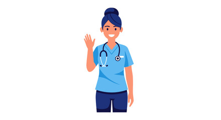 Friendly doctor waving hello © Konco