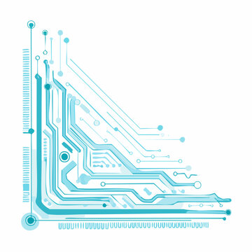 Abstract blue circuit board pattern for technology and digital