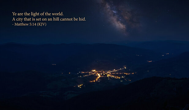 Ye Are the Light of the World a City Set on a Hill Bible Verse