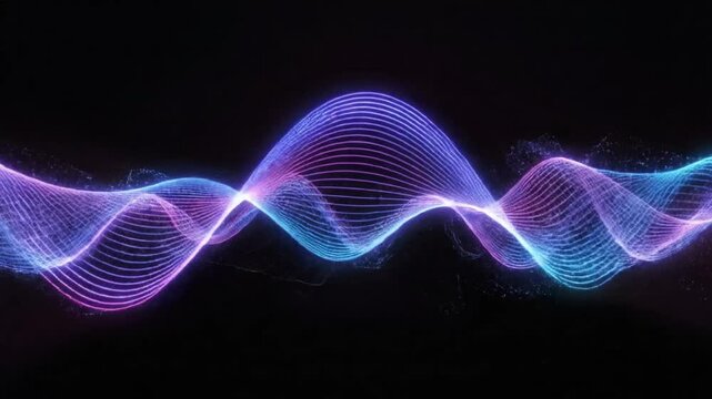 Glowing lines move in a seamless loop to create an abstract background for use in various projects and presentations
