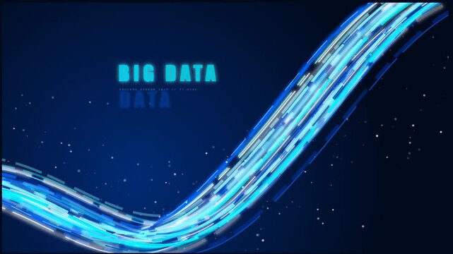 Big Data Stream Illustration for Technology and Future Concepts Use