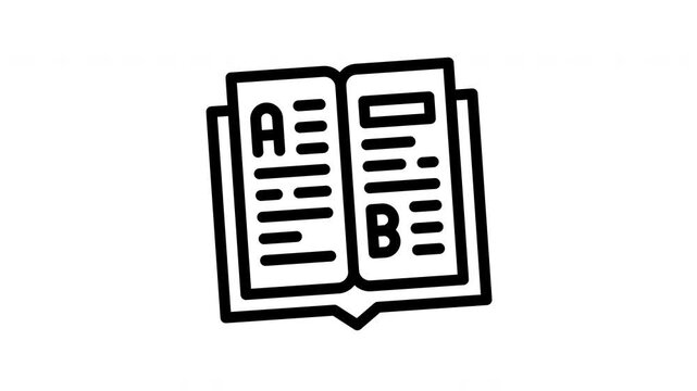 dictionary minimalist stroke animation