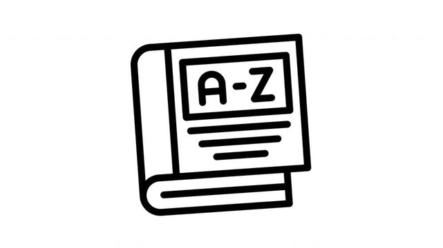 dictionary minimalist stroke animation