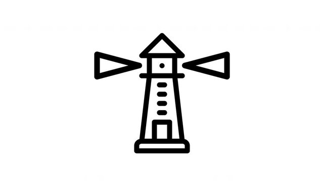 lighthouse minimalist stroke animation