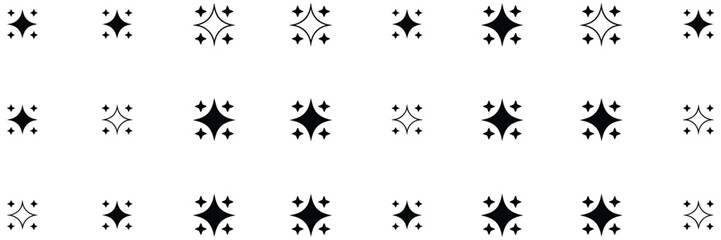Fototapeta premium Sparkle Icon, vector blink star symbol for logo design, shining sparkle clipart, decorative light effect isolated on transparent background.