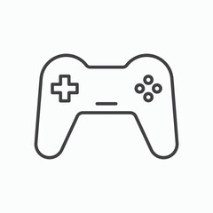 Game controller icon design element isolated on white for web © shamim