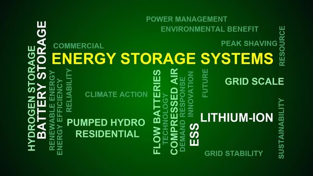 Energy Storage Systems Word Cloud