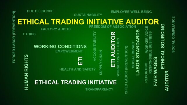Ethical Trading Initiative Auditor Word Cloud