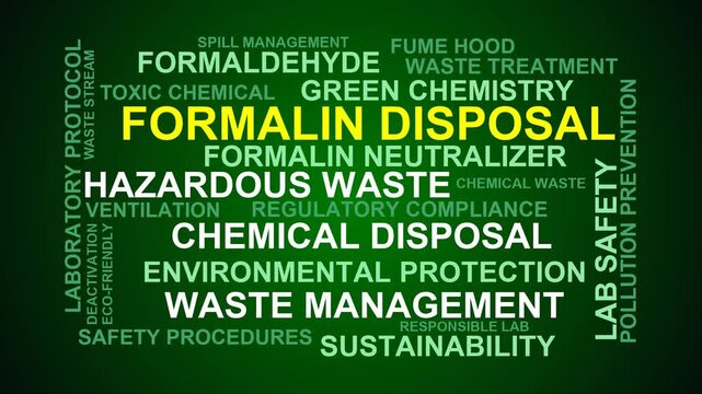 Formalin Disposal Word Cloud