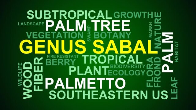Genus Sabal Word Cloud