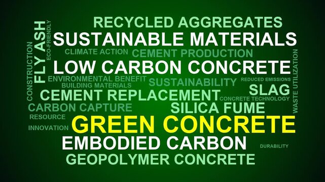 Green Concrete Word Cloud