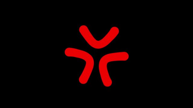 Red Anger Emotion Symbol Cartoon Animation on Green Screen Background 4K