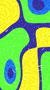 Abstract background with vibrant colorful fluid shapes and textured patterns in blue yellow and green.