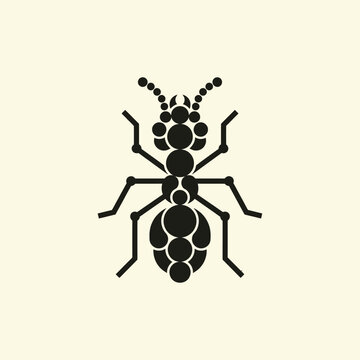 Black Ant Insect Graphic Illustration.