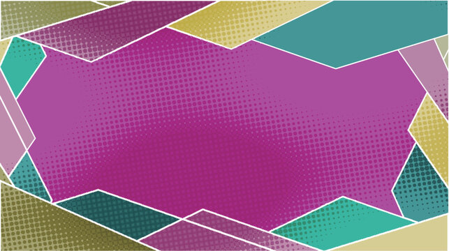 Colorful Pop Art Geometric Abstract Frame Pattern