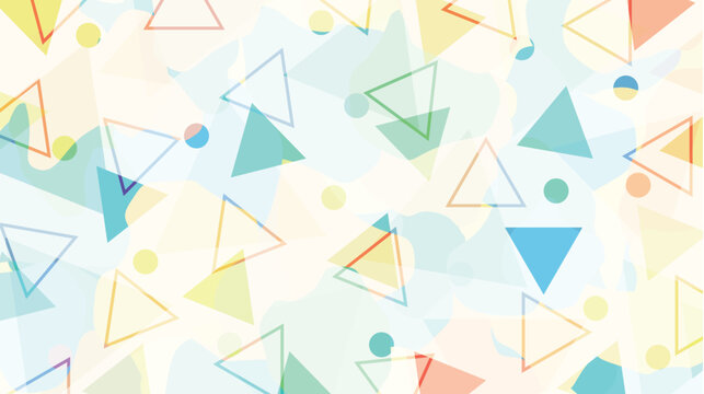 Pastel Colorful Geometric Abstract Pattern Illustration