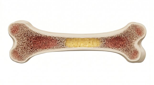 Human Bone Marrow and Femur Section Model