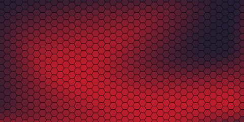 Obraz premium Contemporary Crimson Honeycomb Grid Background Flowing into Deep Violet Shades with Layered Geometric Texture creative illustration eps10