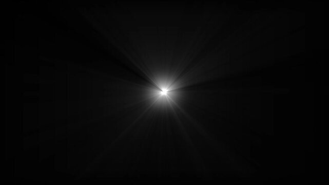 Abstract CC Light Rays Glow Animation. Animations of the Sun's rays. Shine or sun effect on white cc light ray. light flare overlay on black background.