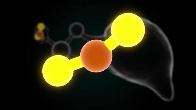 3D Animation of ATP Molecule with Glowing Phosphate Groups