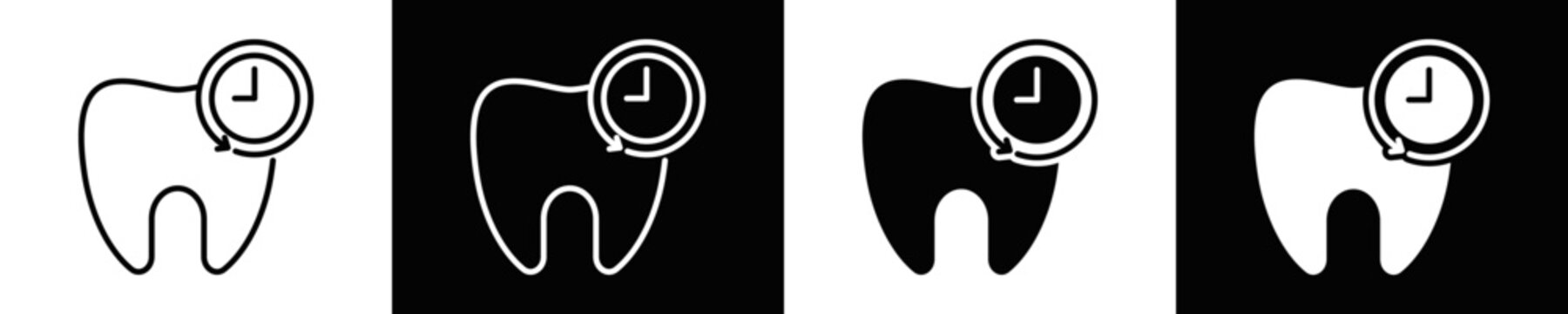 Protect Icon Set White And Black Background Style