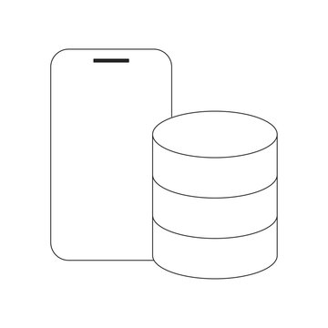 Storage Icon / Smartphone Storage Outline Vector | ストレージアイコン スマホ保存容量アイコン 線画ベクター
