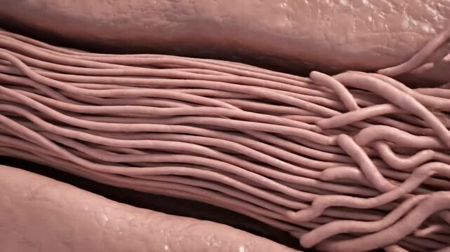 Ultra realistic visualization of mature scar formation within healing skin detailed collagen remodeling process with organized fiber networks stronger tissue architecture and smooth integration into s