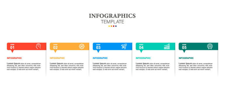 Infographic design with icons and 5 options or steps. Thin line vector. Infographics business concept. Can be used for info graphics, flow charts, presentations, web sites, banners, printed materials.