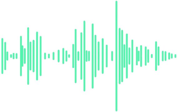 Neon Green Audio Waveform Visualization