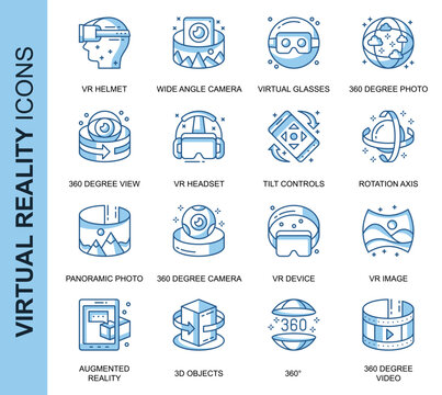 Cloud Computing and IT Services Thin Line Business Icons