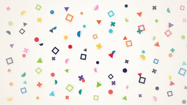 Vibrant Abstract Background Featuring Minimalist Geometric Shapes and Colorful Pattern Design