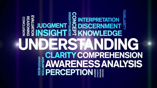 Understanding animated word cloud-text design animation tag kinetic typography seamless loop.