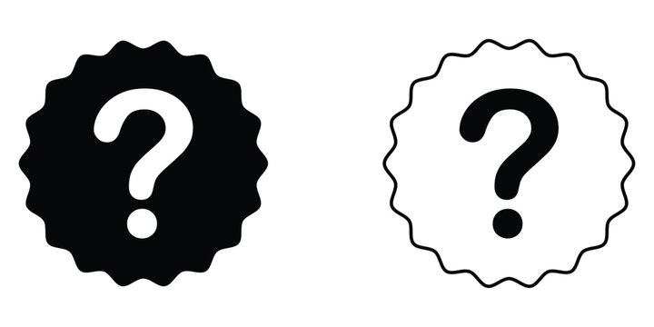 Question marks Icon. Bubble question icon. Question mark symbol on isolated white background. Set related to question marks eps 10.