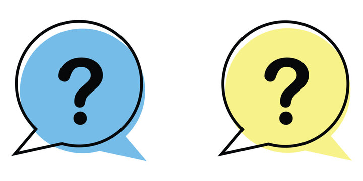 Question mark icon. Support sign speech bubble. Help, info, chat question, bubble question - stock vector eps10.