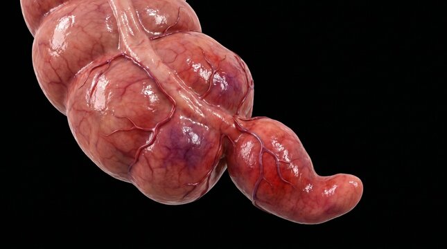 Human Appendix and Cecum Internal Anatomical Model