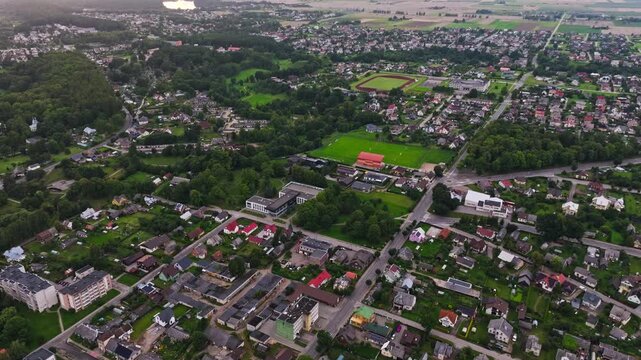 Peaceful Jurbarkas cityscape reflects Baltic resilience and regional stability