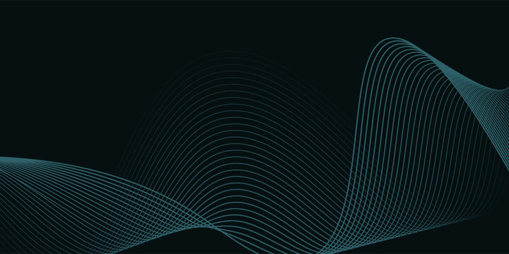 This abstract image features two parallel glowing lines, each with two symmetrical, wave-like distortions, creating an intriguing and dynamic visual effect against a deep, dark background.