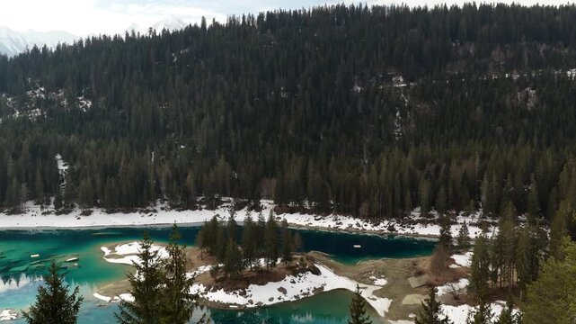 Caumasee Lake Cauma landscape nature outdoor Switzerland Swiss highlands