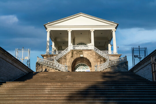 Cameron Gallery in the Catherine Park of Tsarskoye Selo on a sunny autumn day, Pushkin, Saint Petersburg, Russia