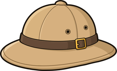Fototapeta premium Explorer Safari Hat with Brown Belt