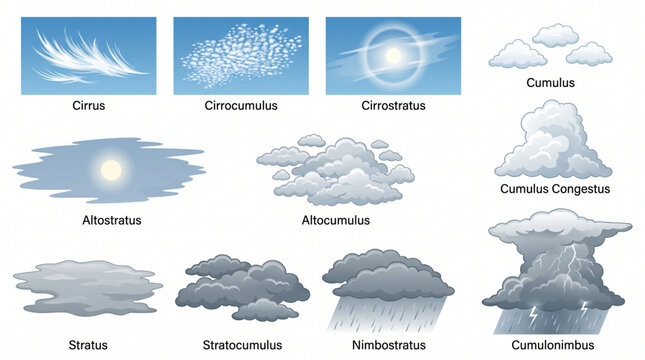 Types of Clouds Classification Chart